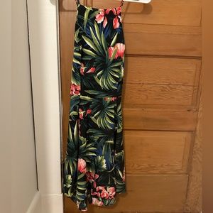 Fun tropical dress with a tie back!